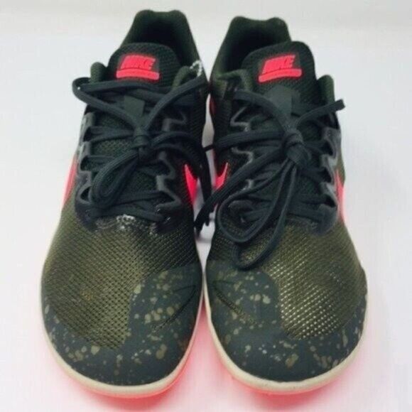 Nike Zoom Rival D 10 track spike cleats unisex BoxG Army green pink US 9.5 - Picture 2 of 6